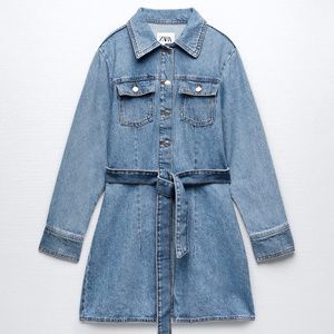 Zara Denim Mini Dress XS